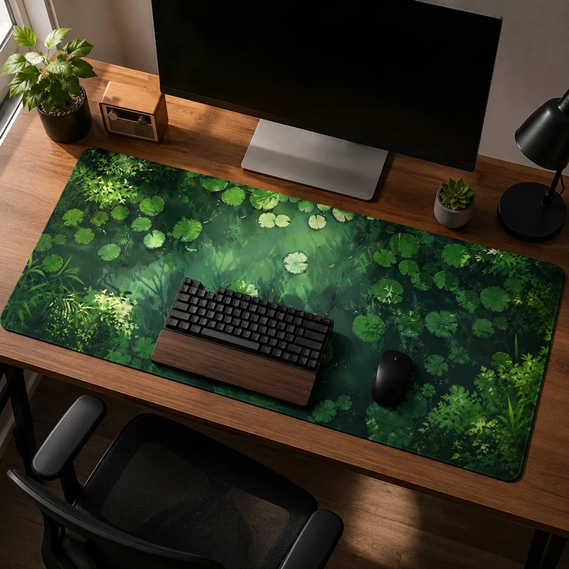 Tapis de souris gaming imprimé trèfle forestier sur demande, tapis de souris HD pour ordinateur, nouveau tapis de jeu XXL, tapis de souris antidérapant pour bureau