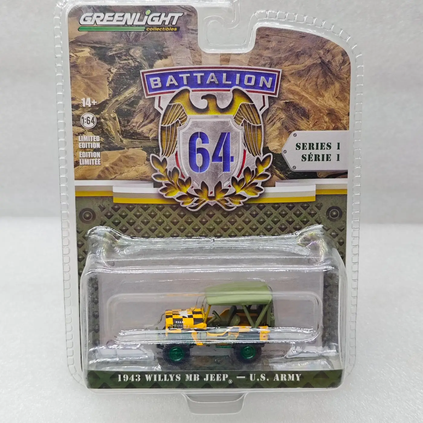 

GreenLight 1:64 1943 Willys MB Jeep Willys Jeep Green Machine Diecast Alloy Car Model Collectible Gift