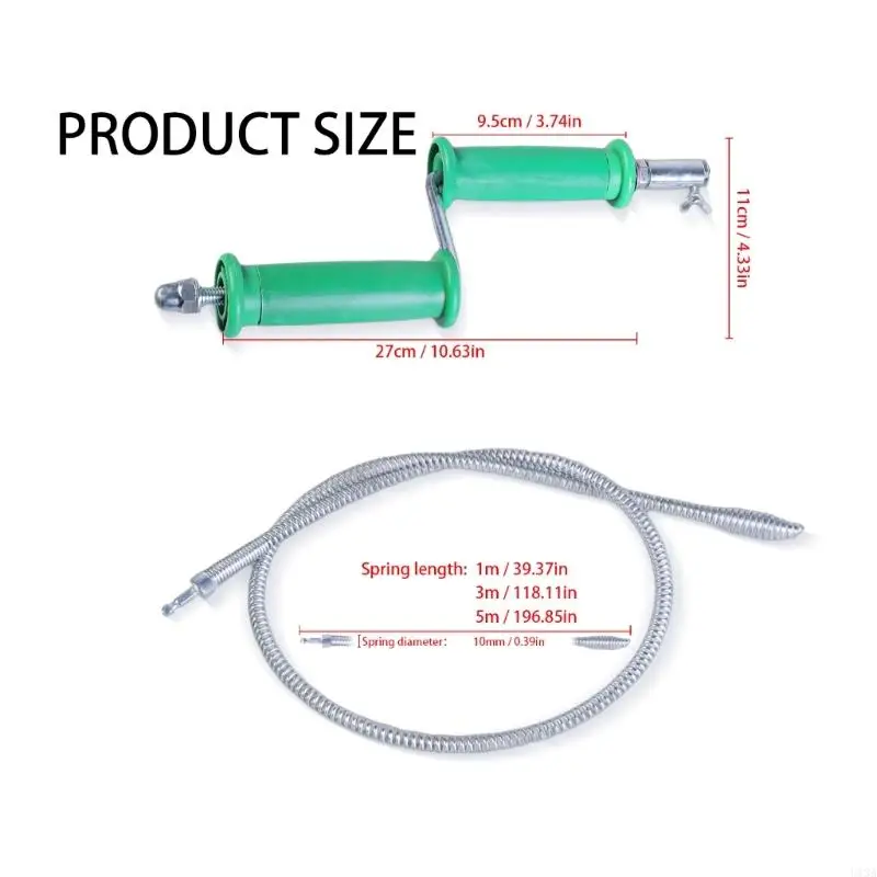 U13A Multifunktional Rohrreiniger helikaler effizienter Clog -Entferner für 45 ° und 90 ° -Bücken Haushaltsabweich – Detail 6