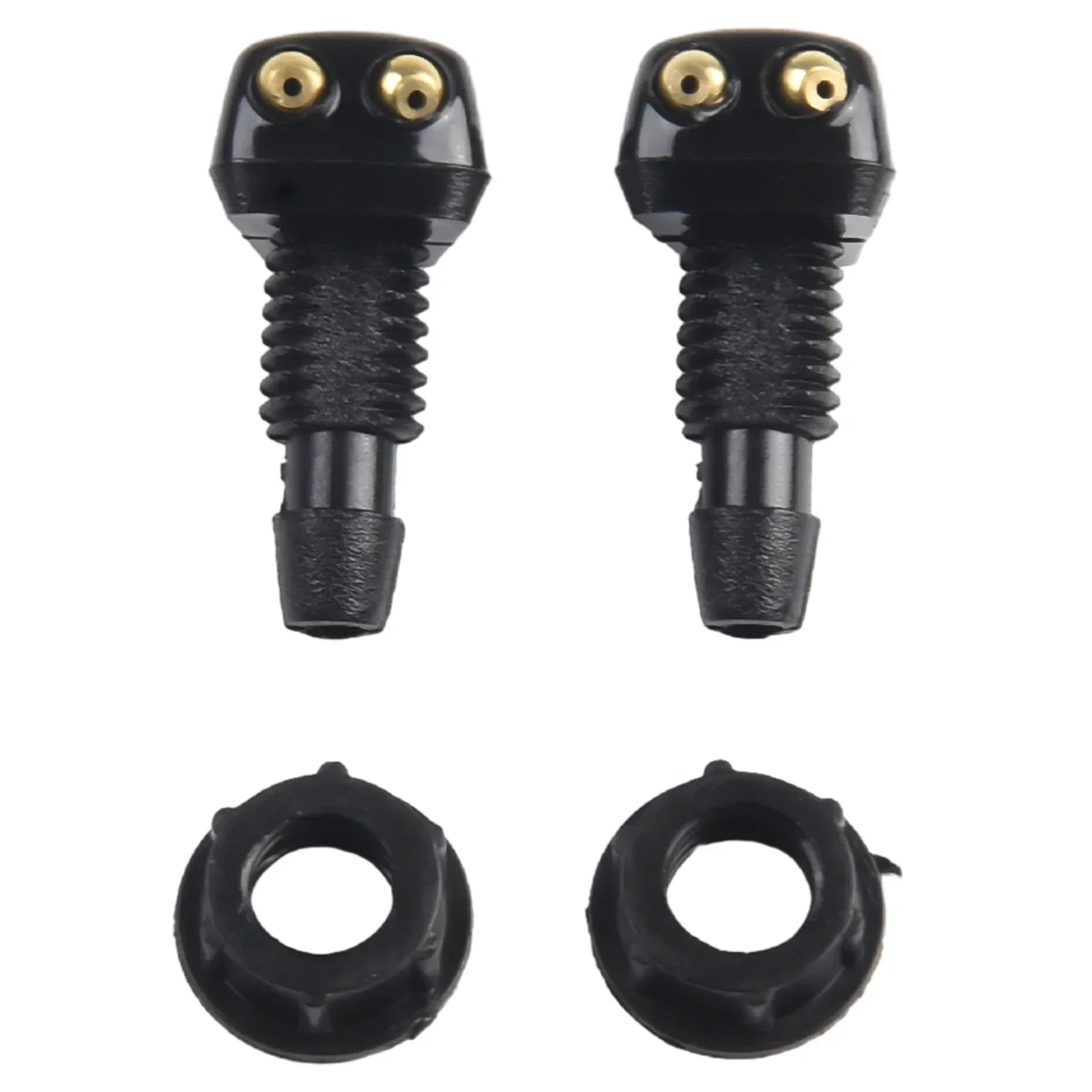 2Pcs Car Windshield Wiper Washer Spray Nozzle Fits Most Car Models Car Dual Holes Windshield Washer Nozzle Wiper Water Spray Jet