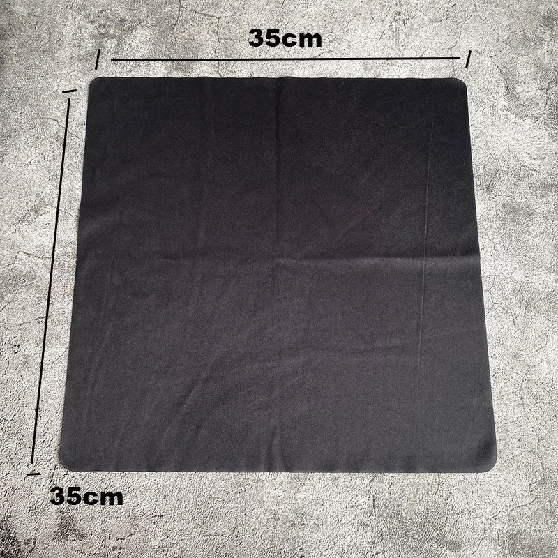 10pcs 35*35cm Big Size Black Chamois Glasses Cleaner Microfiber Glasses Cleaning Cloth For Lens Phone Screen Cleaning Wipes