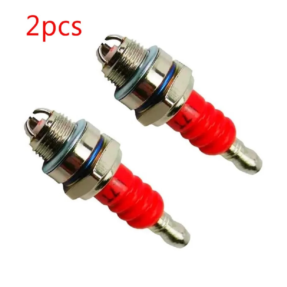 2PCS 3-Sided Pole Spark Plug L7TJC for Gasoline Chainsaw and Brush Cutter Garden Machinery Lawn Mower Tool Accessories