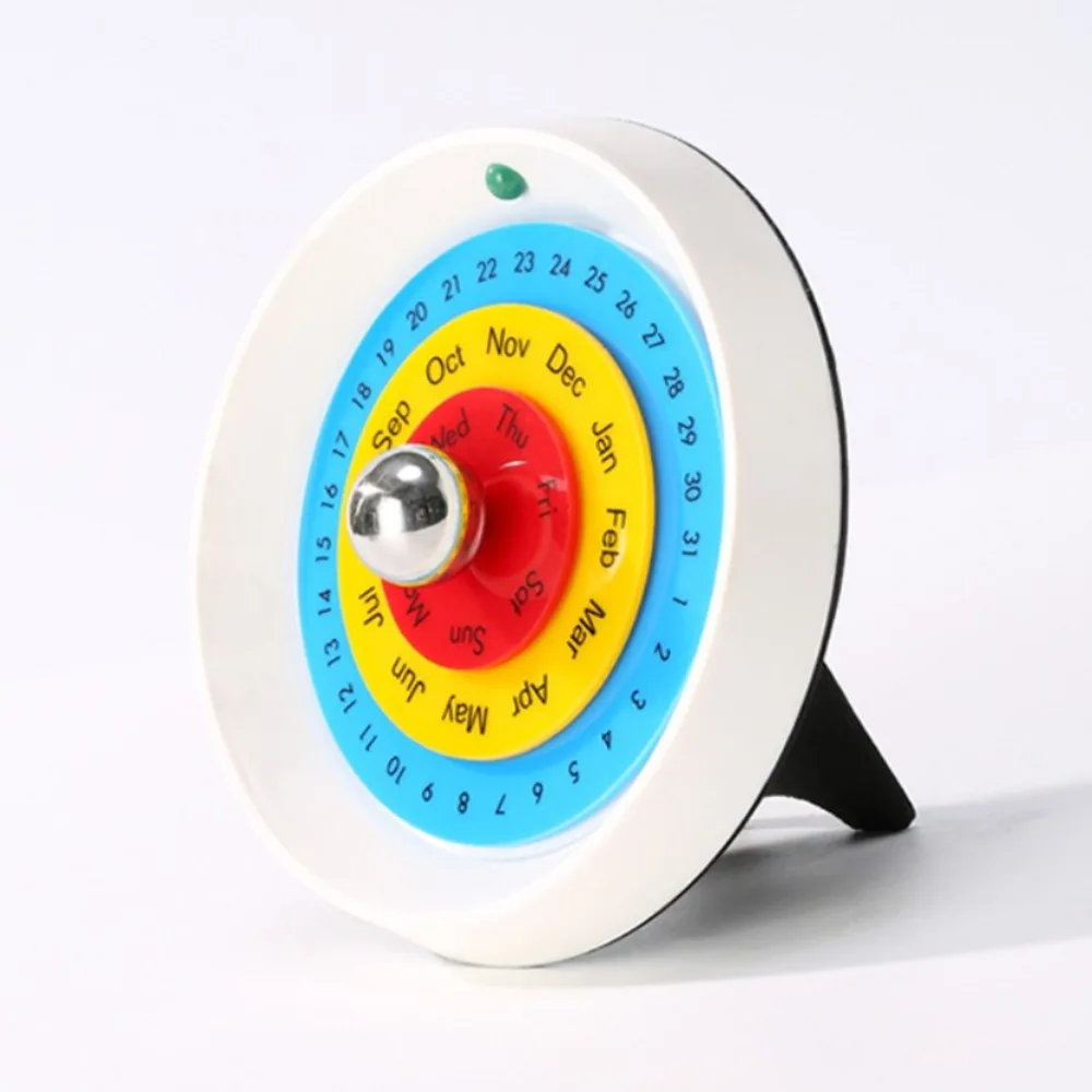 Creative Rotating Calendar Nordic Style Decorative Turntable Perpetual Calendar DIY Handmade Annual Desk Calendar Office