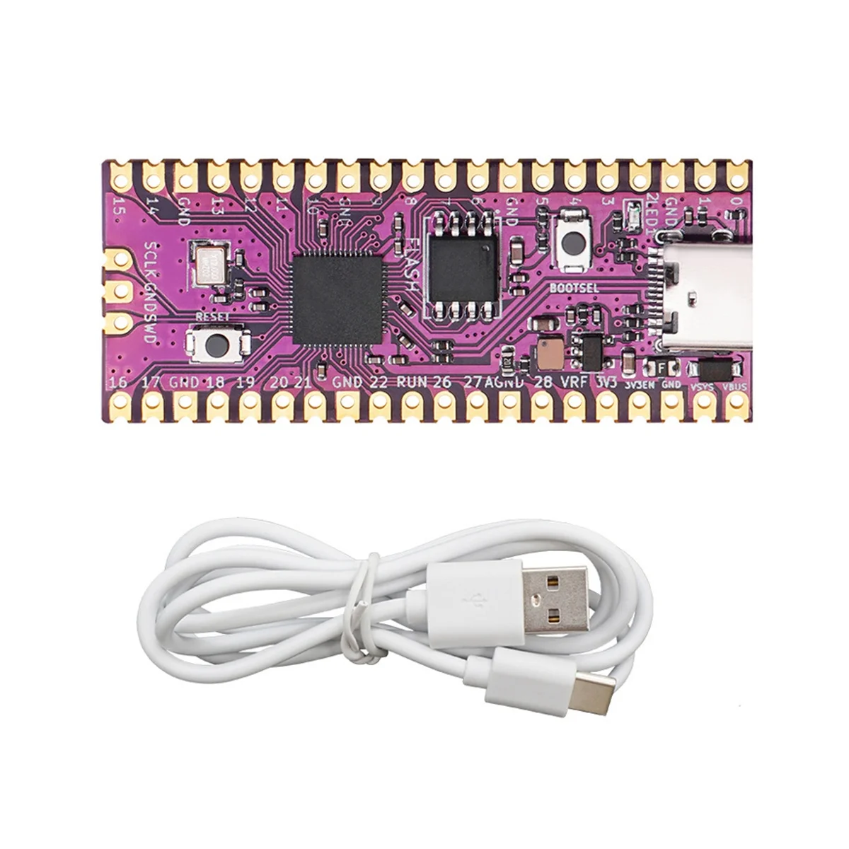 ABEP-For Raspberry Picoboot Board RP2040 Dual-Core Arm Cortex M0+Processor 264KB SRAM+16MB Flash Memory Development Board