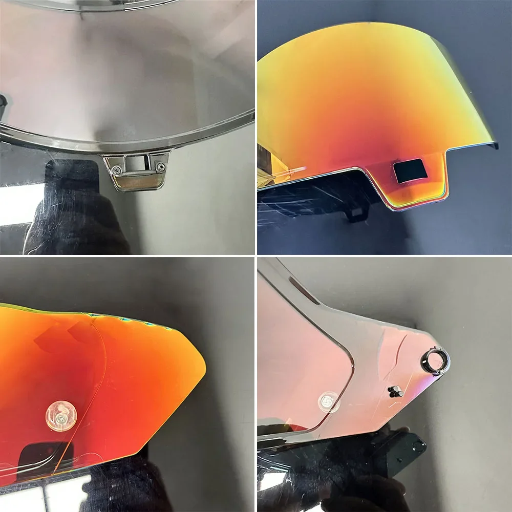R10 Helmet Visor For Alpinestars Supertech R10 Motorcycle Helmet Visor goggles plating silver red Replacement Lens
