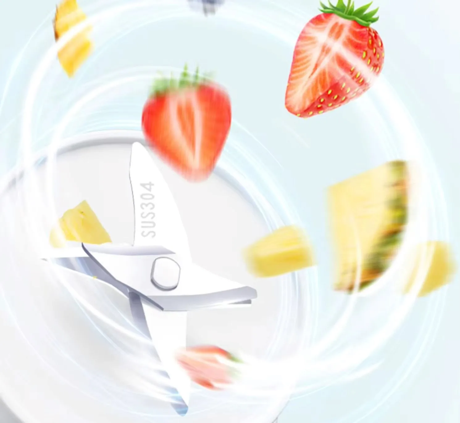 Spremiagrumi ricaricabile da 500 ml, spremiagrumi, 6 lame, frullatore personale, succhi, frullati, frullati