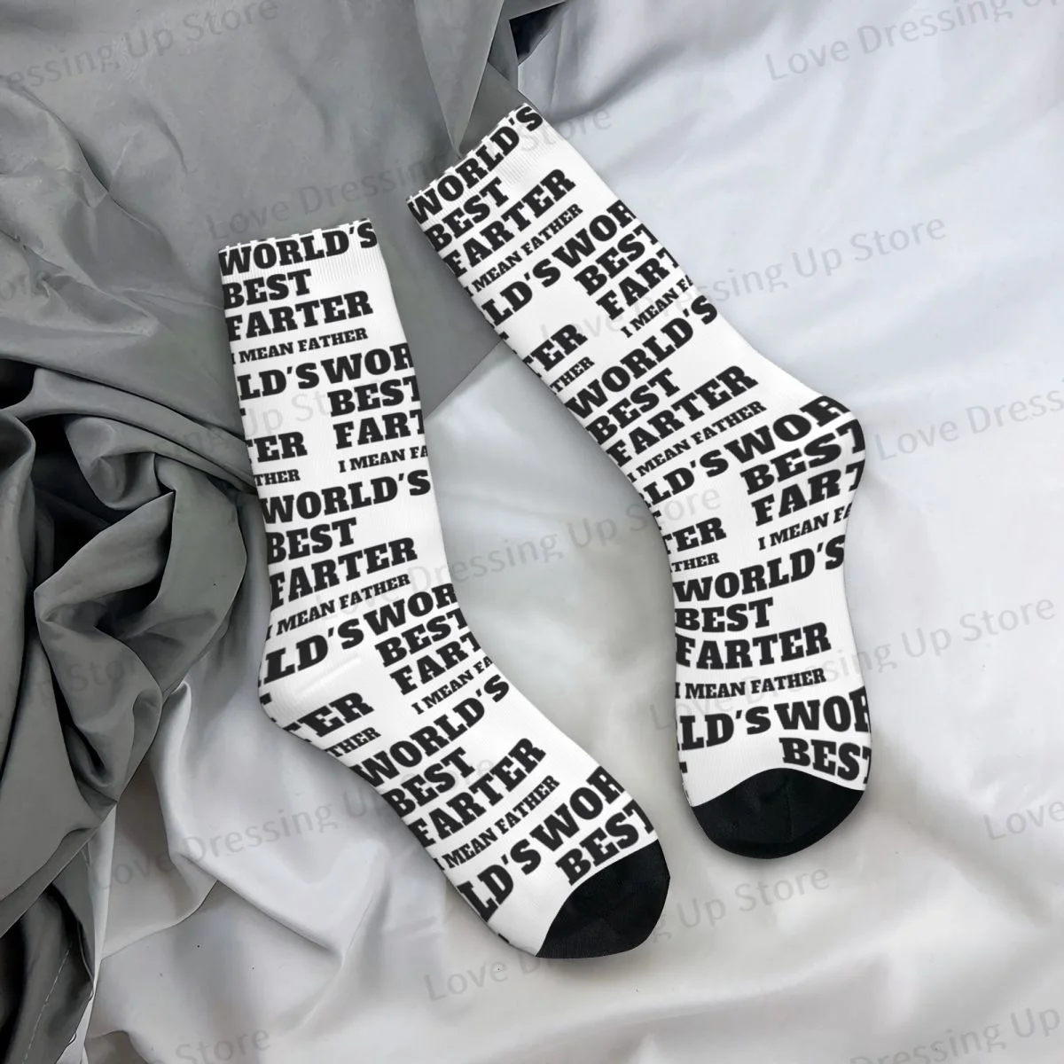 Worlds Best Farter I Mean Father Men Women Socks Windproof Novelty Spring Summer Autumn Winter Stockings Father's Day Gift