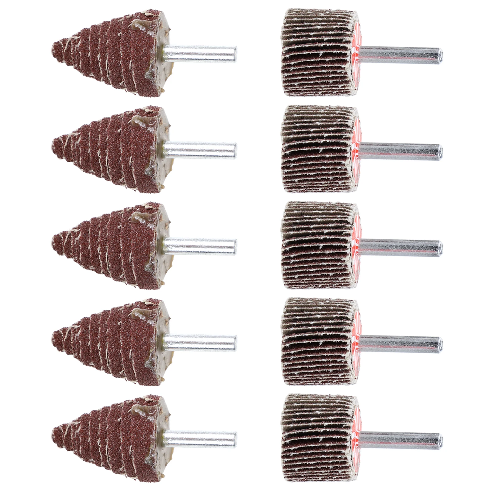 

10 Pcs Electric Grinding Head Emery Cloth Carving Tools Durable Anti Static For Wood Curved Surface Copper Instruments Polishing