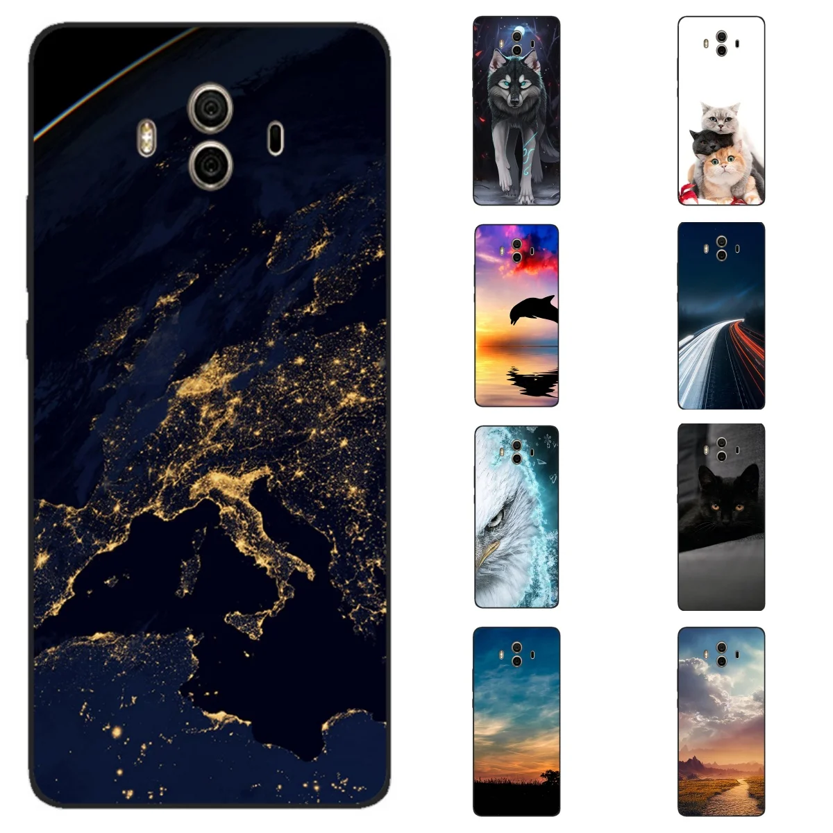 Для Huawei Mate 10 Lite/10Pro/mate10 ALP-L29 ALP-L09 ALP-AL00 Чехол для Huawei Mate 10 Pro Чехол Черный бампер Силиконовый чехол для телефона