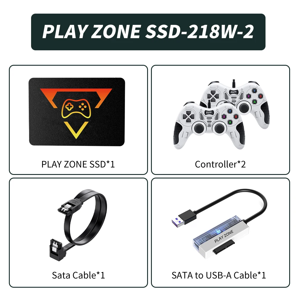 Play Zone 1TB Gaming SSD 80+ Emulator for PS5/PS4/Switch/XBOX/PS3
