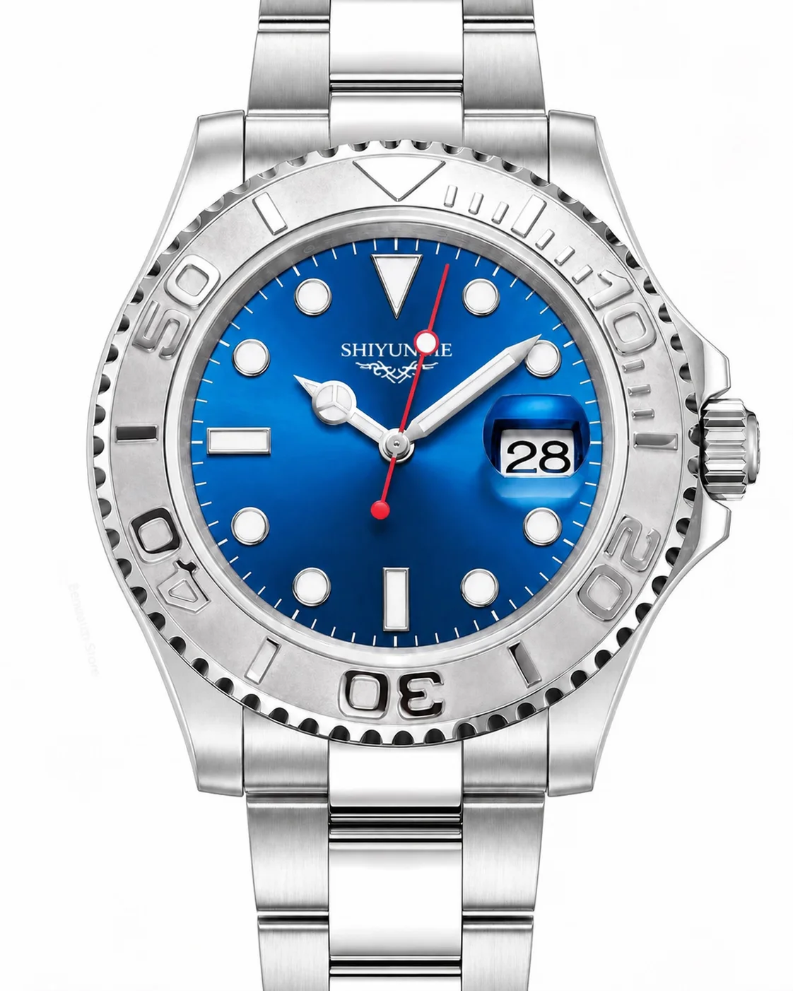 40MM 904L Stainless Steel Automatic Mechanical Men's Watch with Full Features and World Time