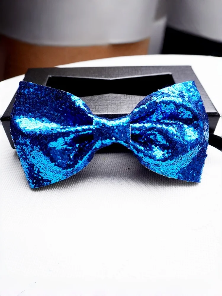 presilha-de-cabelo-com-laco-de-lantejoulas-especial-para-apresentacoes-de-palco-acessorio-fotografico-azul-royal-com-glitter-unissex