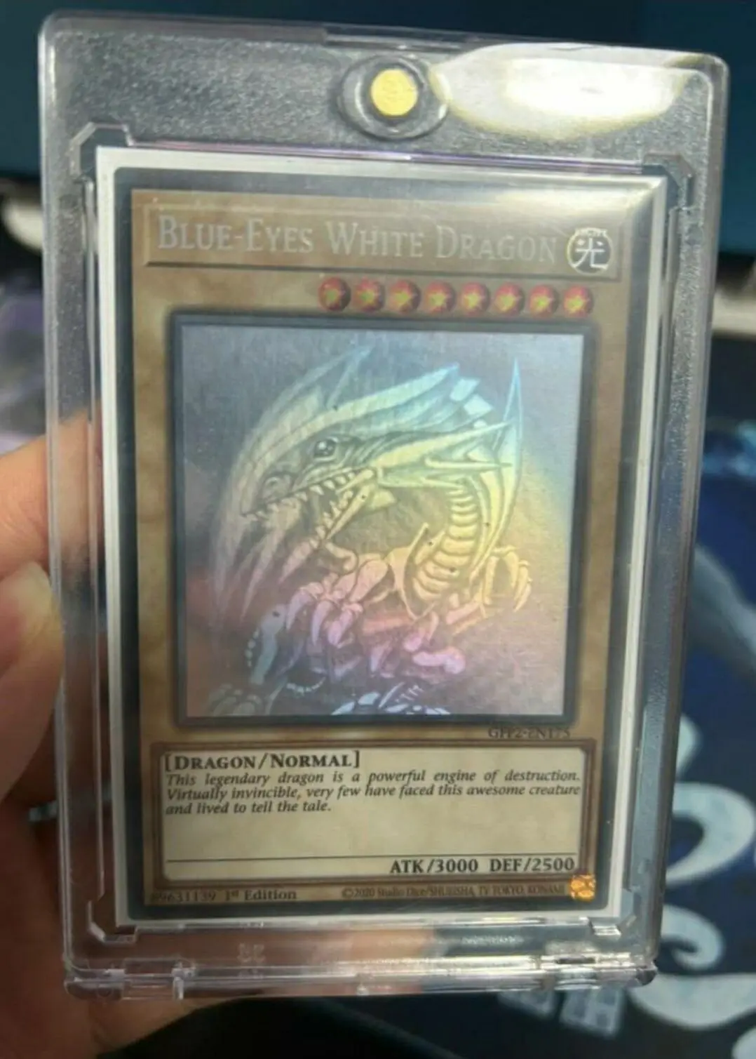 Yugioh Duel Monsters TCG duch rzadki niebieski-oczy biały smok GFP2-EN175 angielska kolekcja 1. Edycja karty miętowej