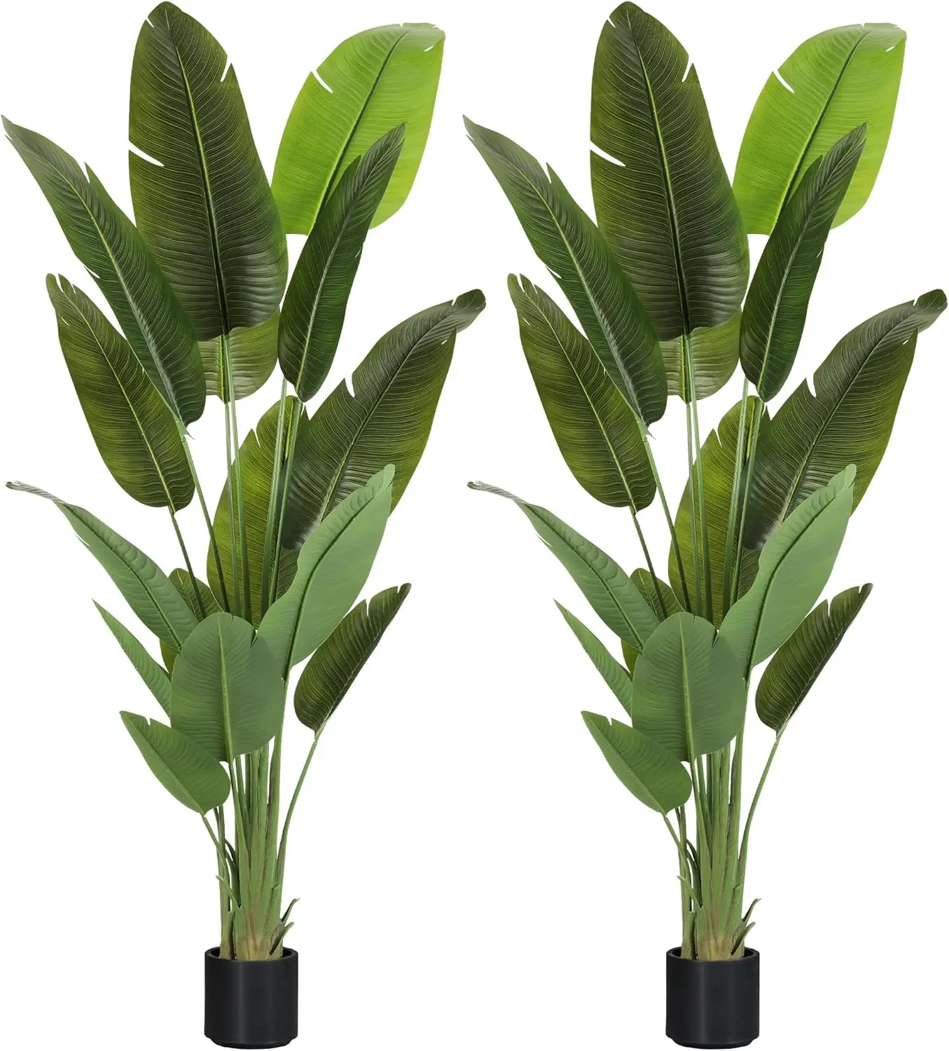 

Large Artificial Plants Indoor 7.2Ft Silk Bird of Paradise Big Tall Fake Tree Faux Green Silk Floor Potted Plants for Home Livin