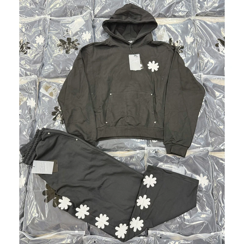 LOSTSHDWS هوديس Sweatpants الرجال النساء جودة عالية القطن التطريز شعار المفقودة البلوفرات مجموعة ملابس رياضية كاجوال