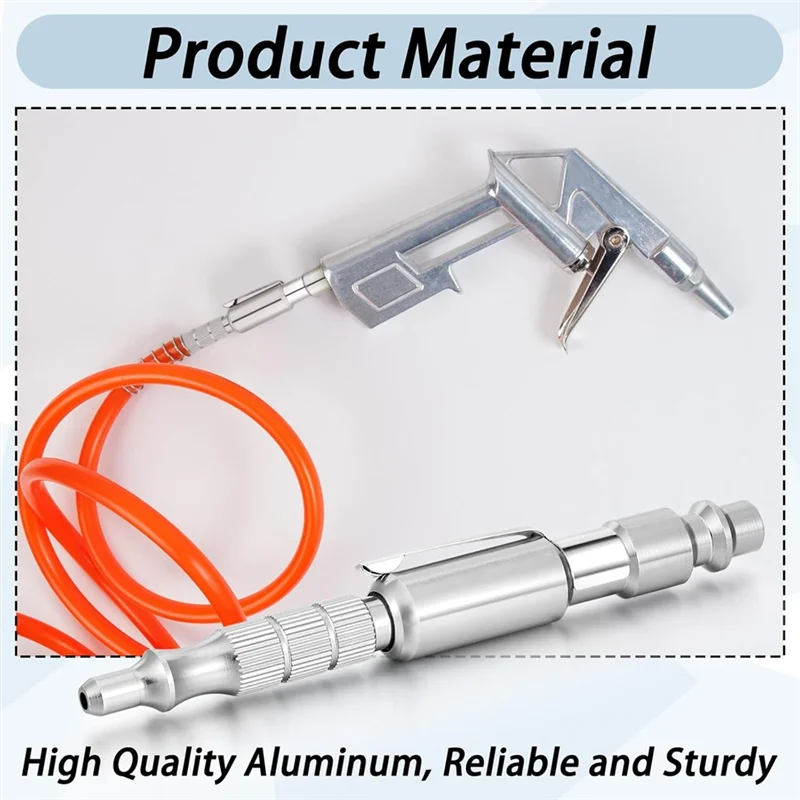 

A03Z-6Pcs 1/4In I/Mtype Adjustable Pocket Plug Air Blow Gunair Blower For Compressor Air Blower Pen For Dust Cleaning