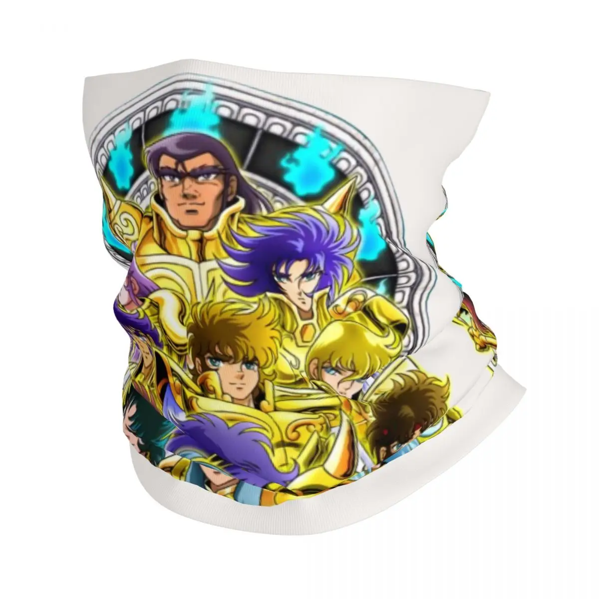 커스텀 세인트 세이야 별자리 기사단 만화 반다나 넥 게이터 자외선 차단 페이스 스카프 커버 여성 남성 헤드밴드 튜브