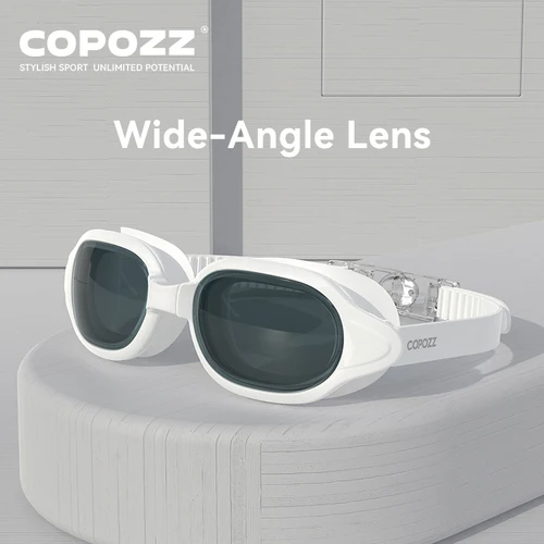 Imagen 2 del producto COPOZZ 2025 Gafas de natación antivaho Lente de forma completa Protección UV con marco grande de silicona Gafas de natación para hombres y mujeres
