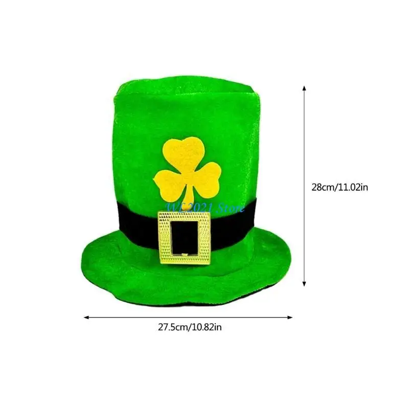 قبعة مهرجان G5GC Clovers قبعة خضراء مريحة للمناسبات الثقافية وأغطية الرأس للحفلات