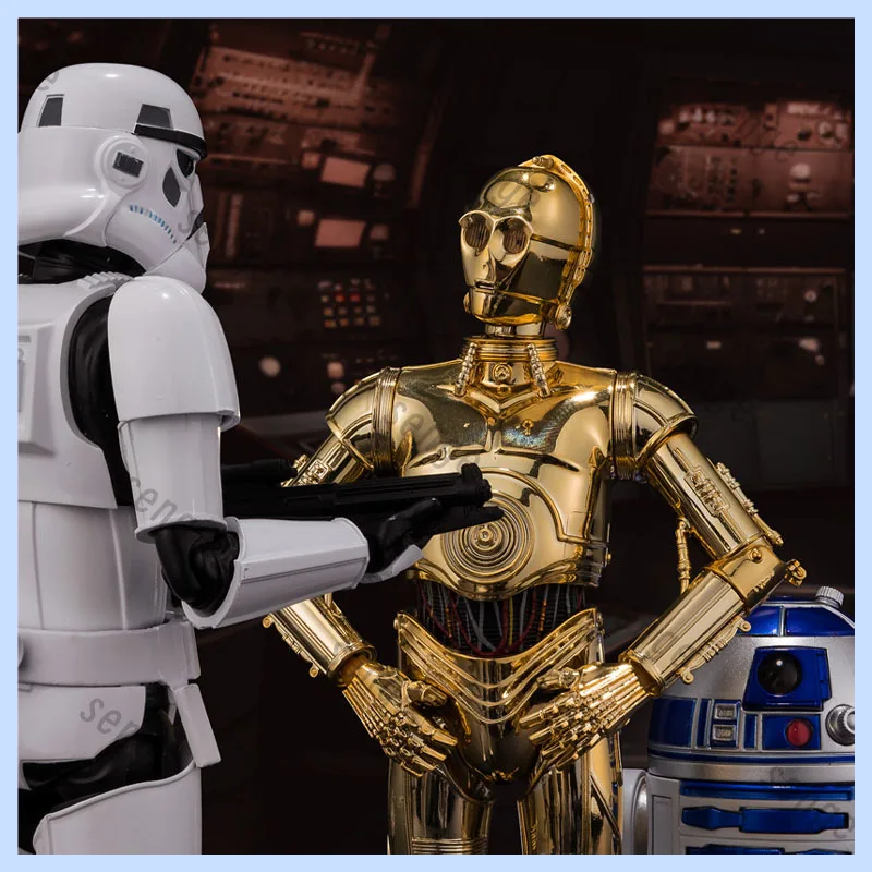 

[Genuine Spot] Bandai S.H.Figuarts Star Wars Darth Vader / Stormtrooper / C-3PO/R2-D2 Classic Four Action Figure Collection Gift