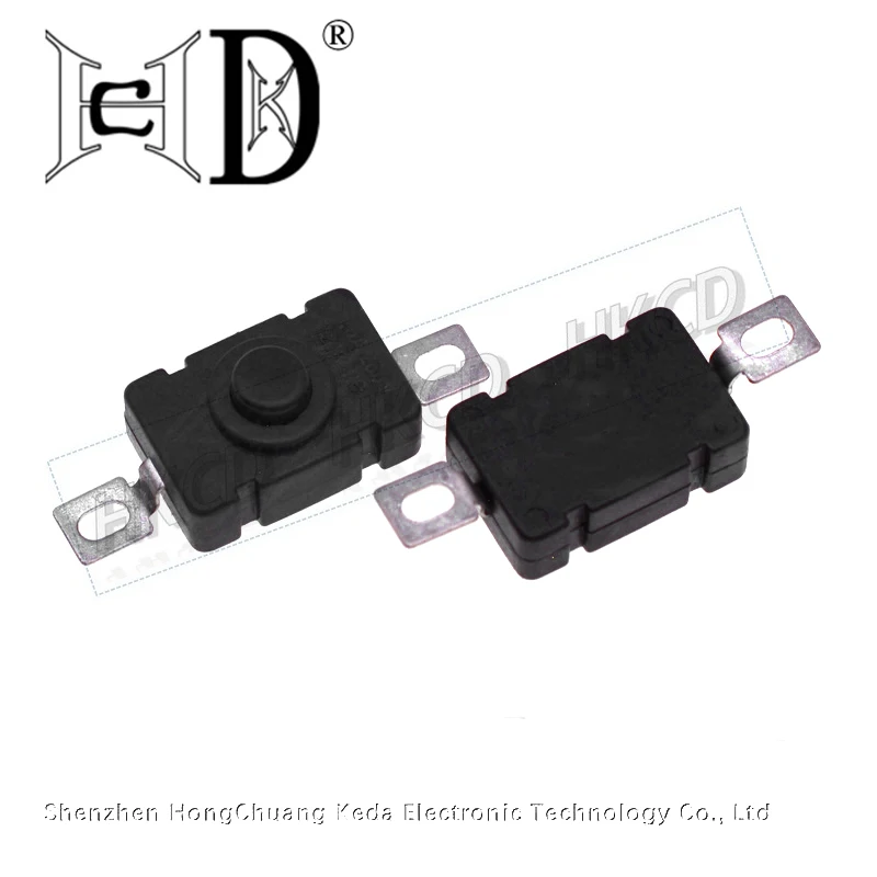 5PCS 18*12MM KAN Flashlight Switch 1.5A 250VAC Self Locking Patch Type Push Button Switch 2P-ON-OFF Small Switches KAN-28