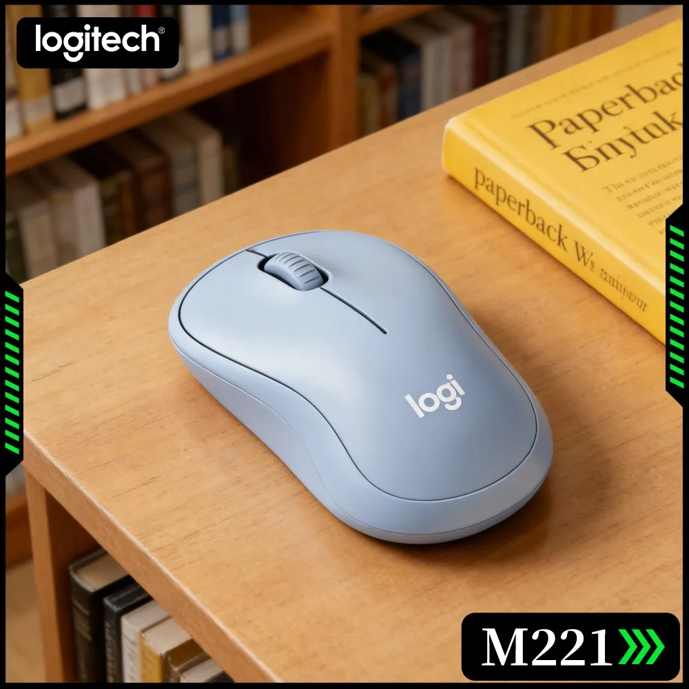 Logitech M221 2.4G Wireless Mice Reliable Link Silent Button Feedback For Office Desktop Notebook Laptop PC Home