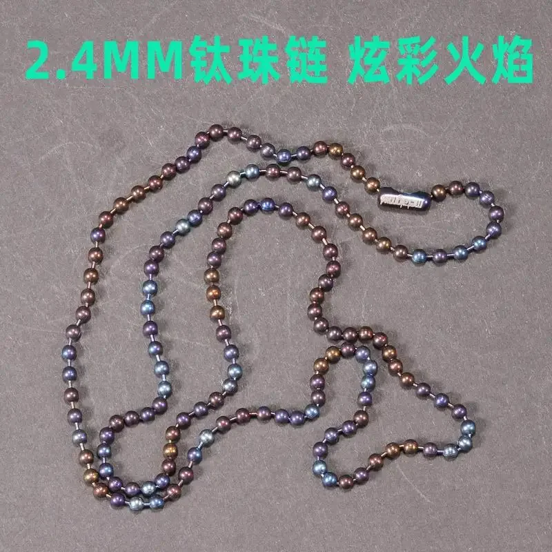 Collar titanio cuentas onduladas - Pulsera multicolor - imagen 3