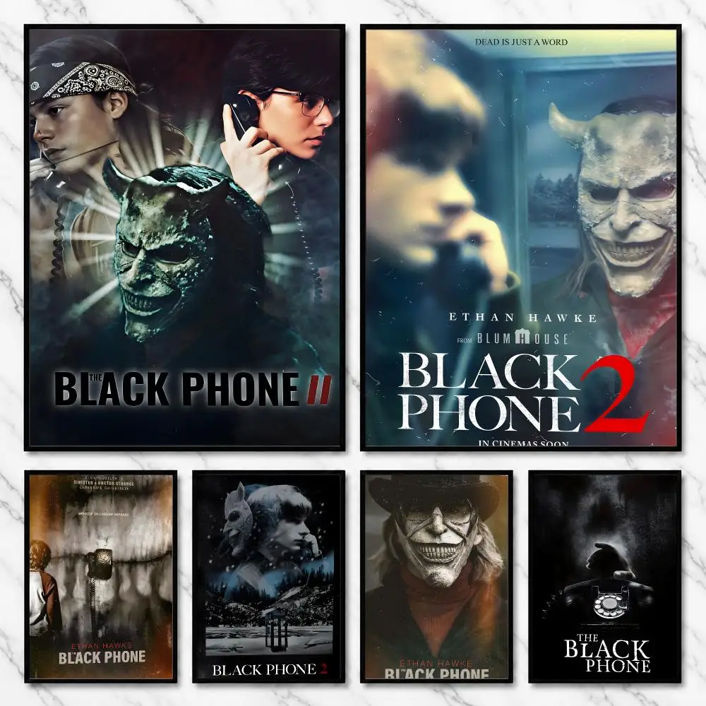 The Black Phone Supernatural Abduction Horror Film Poster Self-Adhesive Unframed Fashion Wall Prints for Office & Home Decor