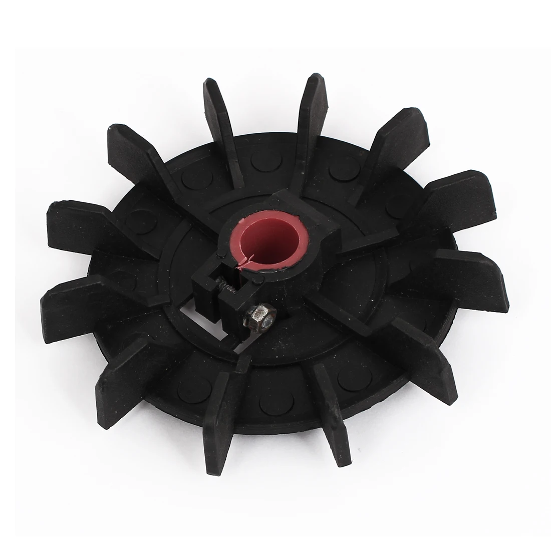 14mm Inner Diameter Plastic 12 Impeller Motor Fan Vane Wheel Replacement Black Motor Cooling Blade for Water Pump