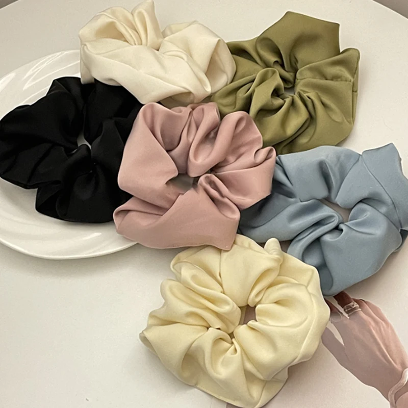 

Creative Classy Retro Elegant Solid Color Intestine Ring Hair Band Elastic Hair Bands Girls' Women Hair Accessories Wholesale