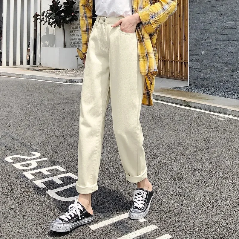 

Elastic High Waist Baggy Harem Jeans Women Casual Vintage Stretch Denim Pants Korean Fashion Streetwear Vaqueros New 2025