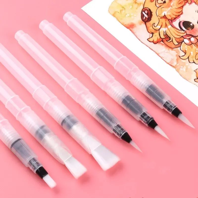 

1Pc / 3Pcs / 6Pcs Water Color Brush Refillable Paint Brush for Painting Calligraph Drawing Art Supplies S M L