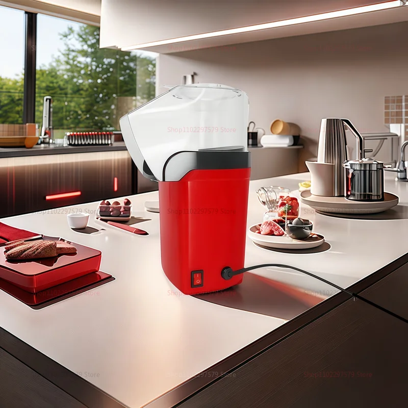 آلة صنع الفشار الكهربائية مع معدل انقطاع عالي بوبر هوائي صغير أوتوماتيكي بالكامل للاستخدام المنزلي في المطبخ والحفلات الليلية