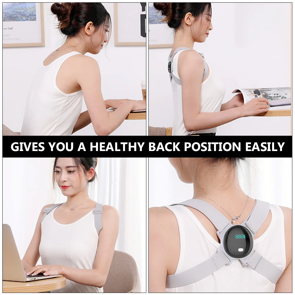 

Hunchback Corrector Smart Posture Corrector Adjustable Upper Back Brace Vibration Reminder For Office Home Driving Sports Use