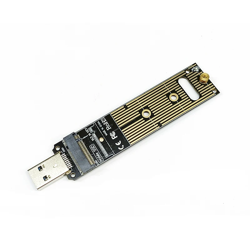 

NVME to USB Adapter M2 PCIE NVME SSD M Key to USB3.1 Converter Riser Board 10Gbps JMS583 Chip Suppor 2242 2260 2280 M.2 NVME SSD