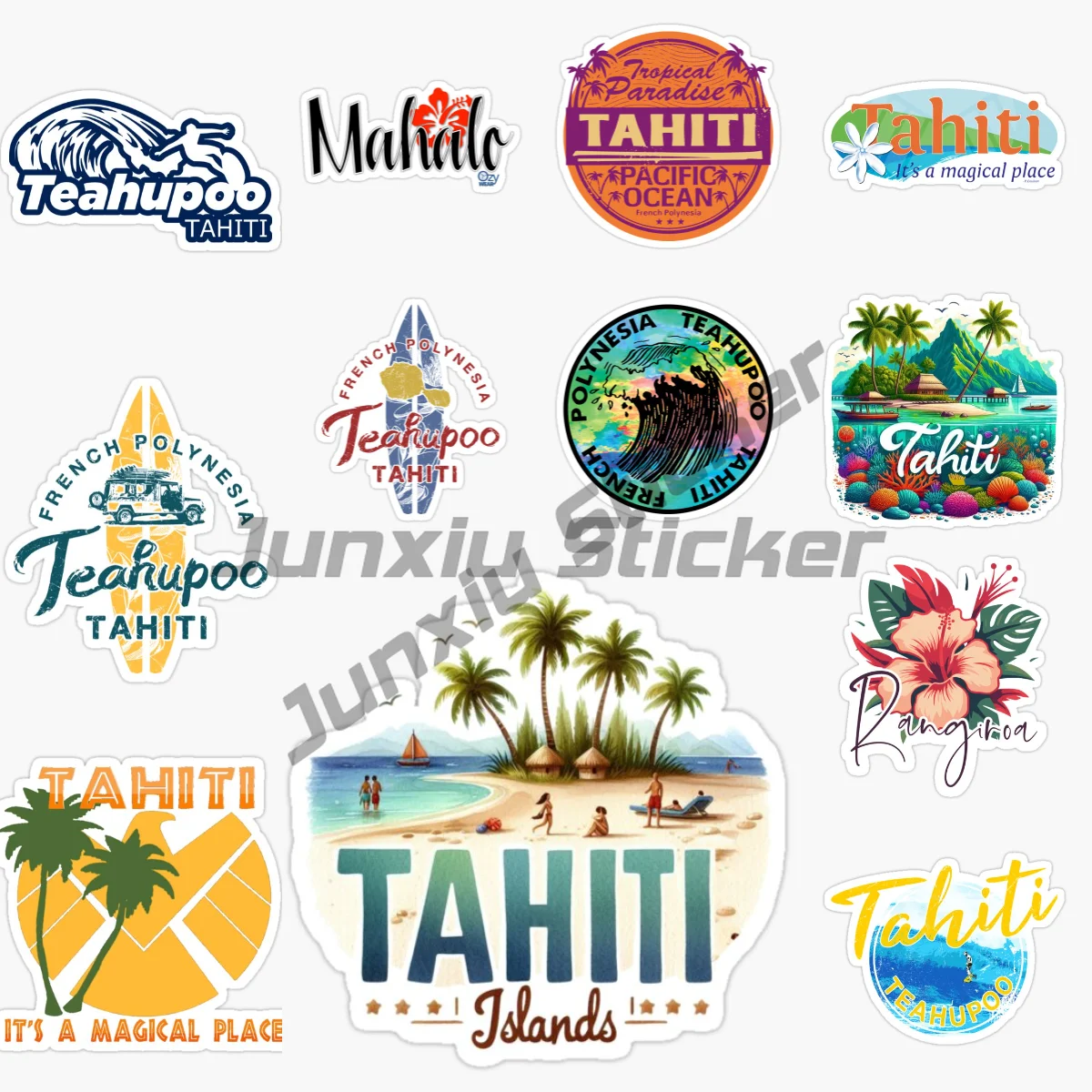 TAHITI Surf Самый лучший архипелаг в Полинезии, The Closest Place To Heaven, виниловая самоклеящаяся пейзажная наклейка на автомобиль