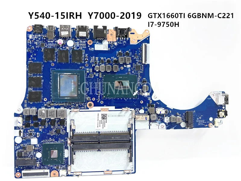 For Lenovo Y545 5B20S42398 NM-C221 Laptop Motherboard With SRF6U I7-9750H CPU GTX1660TI GPU