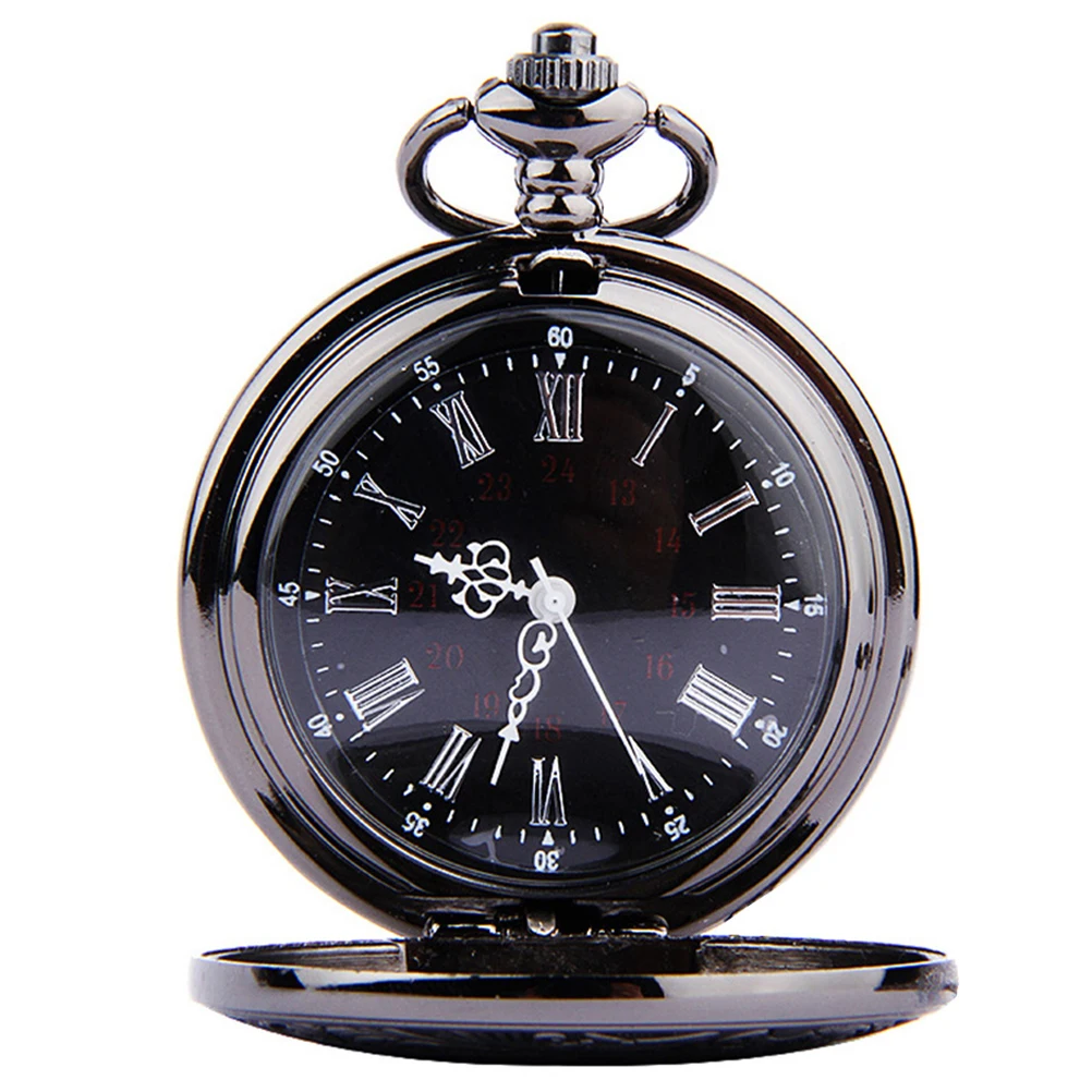 

Round Pocket Watch Retro Classic Dual Display Roman Arabic Numerals Durable Practical Long Lasting Thin Chain Clothing