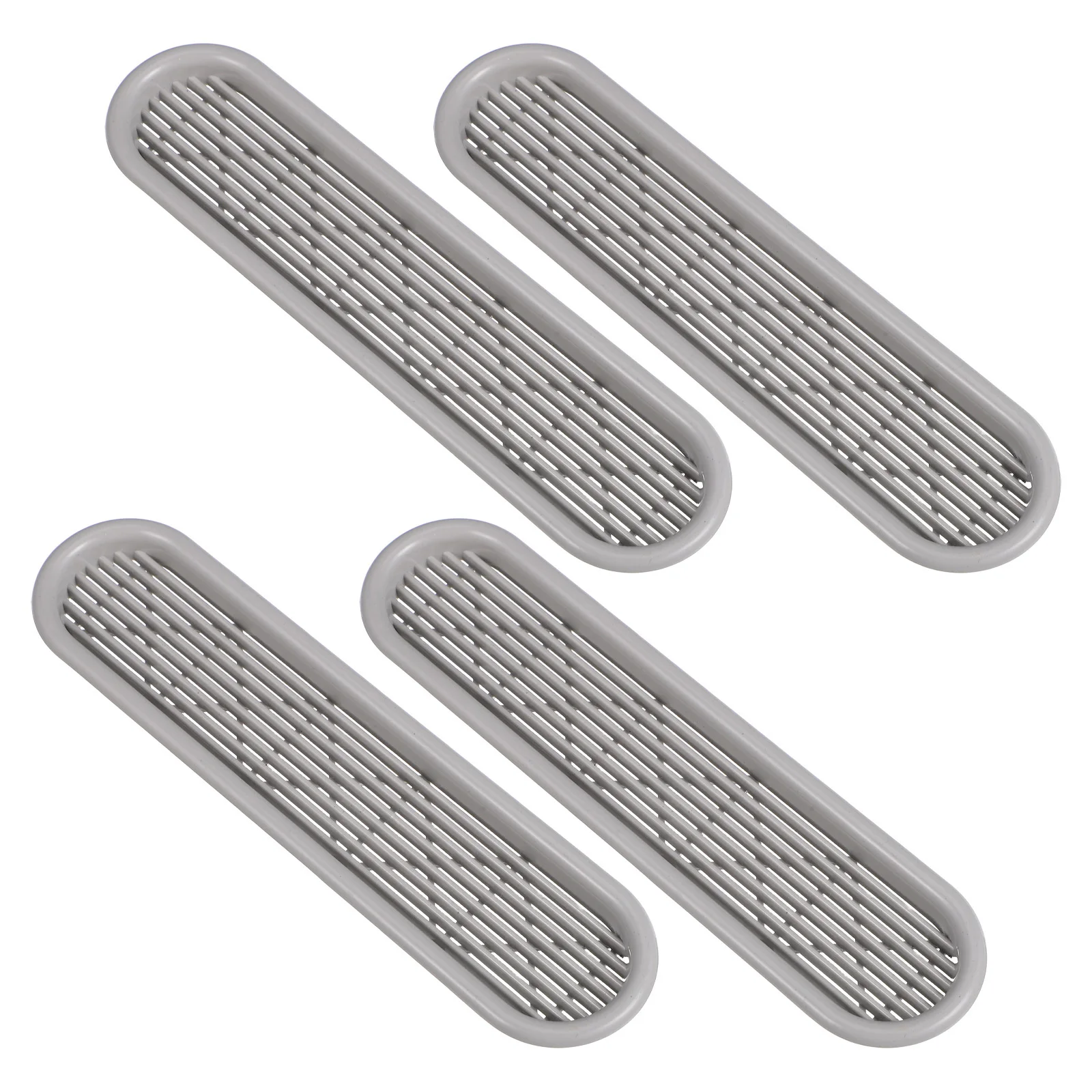 4 szt. Plastikowe kratki wentylacyjne do szafy, szafki na buty, elegancki design, efektywna cyrkulacja powietrza, ochrona przed wilgocią, długie