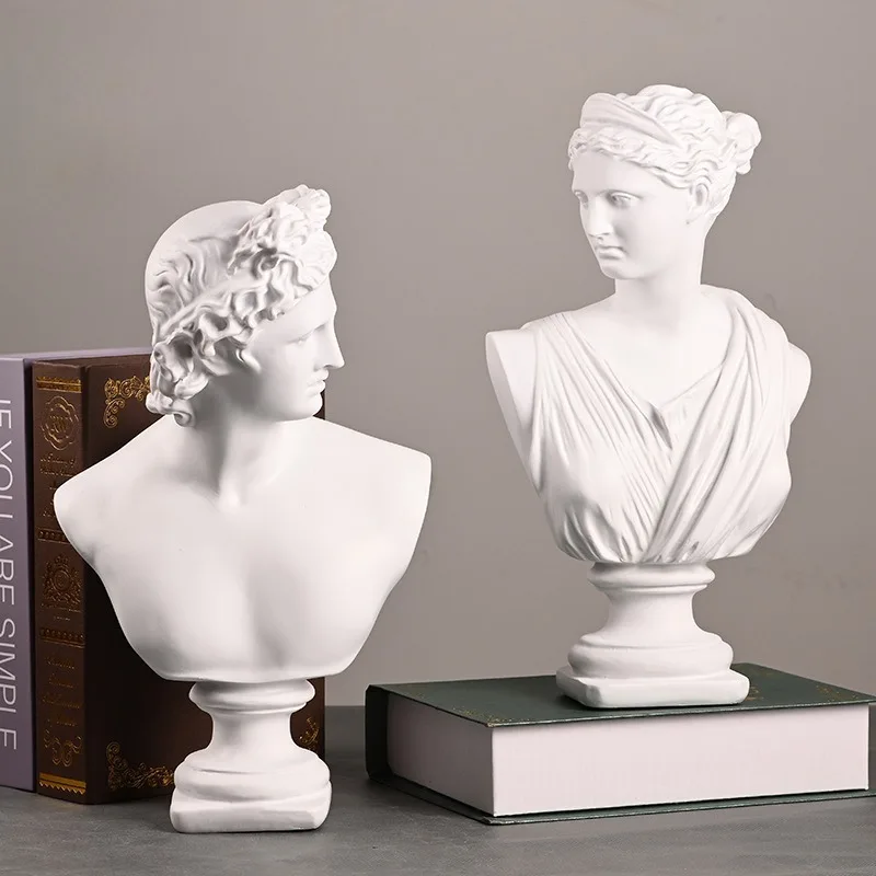 Greek Mythological Character Apollo Diana Statue Resin Classic David Sketches Plaster Home Decor Living Room Creative Ornament