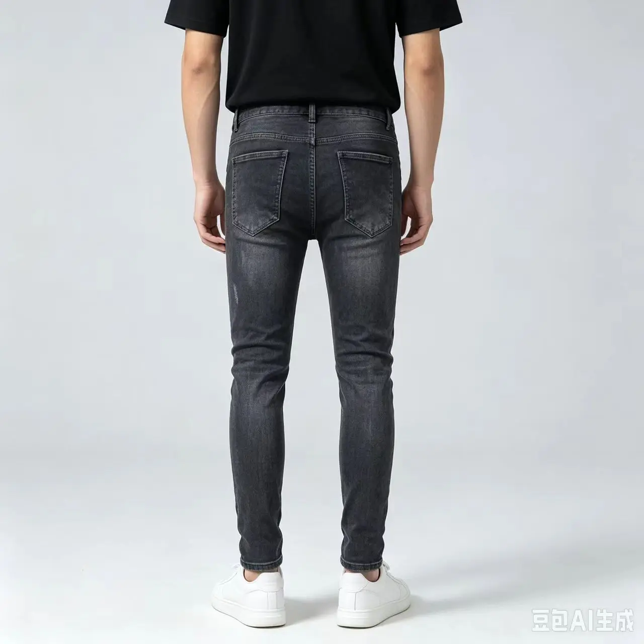Y2KDeep Blue Slim Fit Tapered Jeans for Men Y2K Fashionable Elastic Perforated Patches Trendy Casual Trousers