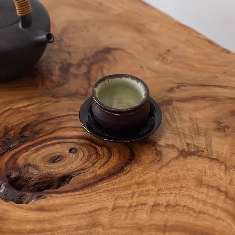 Solid wood entrance table High-class entrance entrance Against the wall End view Art Zen side