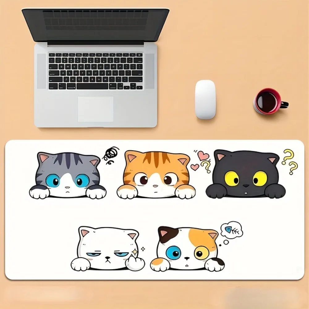 Tapis de souris haute définition à motif de chat mignon, tapis de souris pour jeux, accessoires de bureau, Alfombrillas Para Escritorio, Tapis De Souris