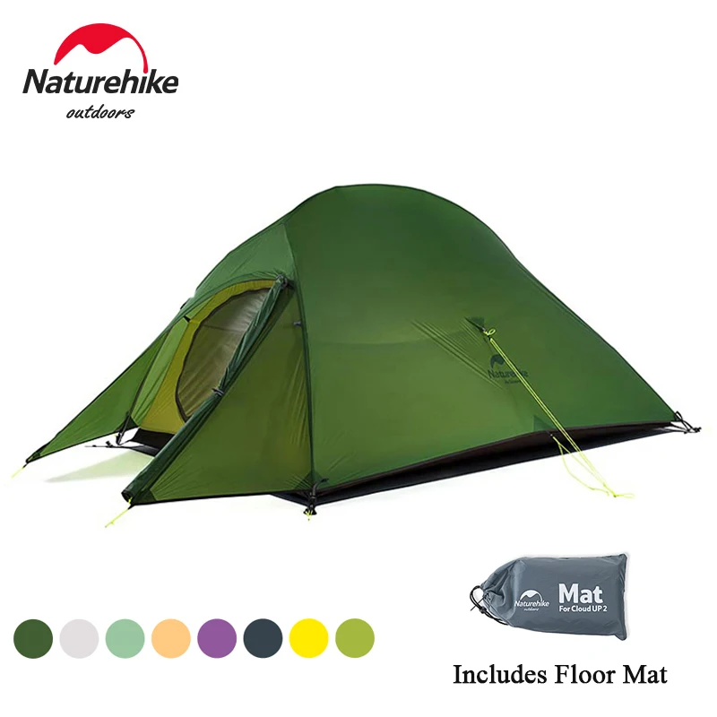 Naturehike-tienda de campaña Cloud Up para 1, 2 y 3 personas, ultraligera, de nailon 20D, impermeable, para senderismo y playa al aire libre