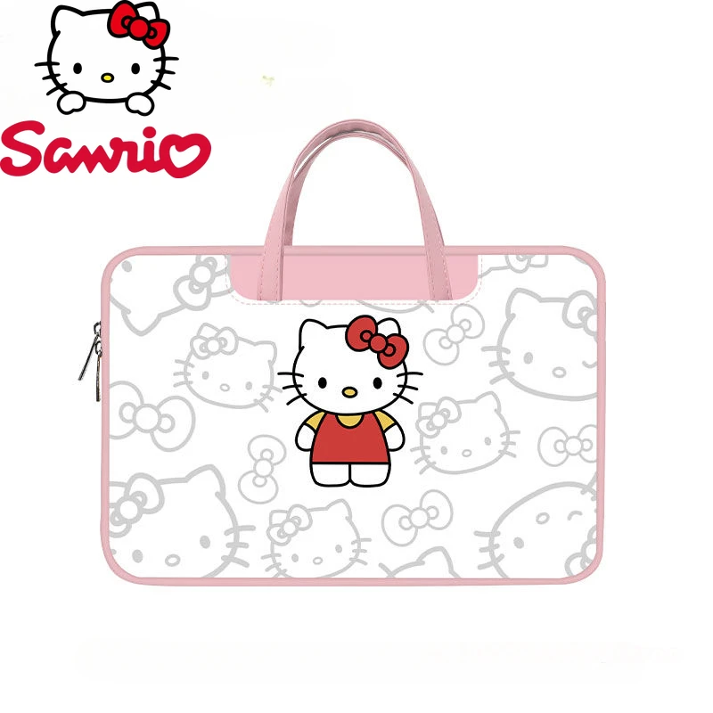 HelloKitty 2025 New Women's Tablet Bag Fashion High Quality 13 Inch 15 Inch Laptop Storage Bag Cartoon Lightweight Briefcase