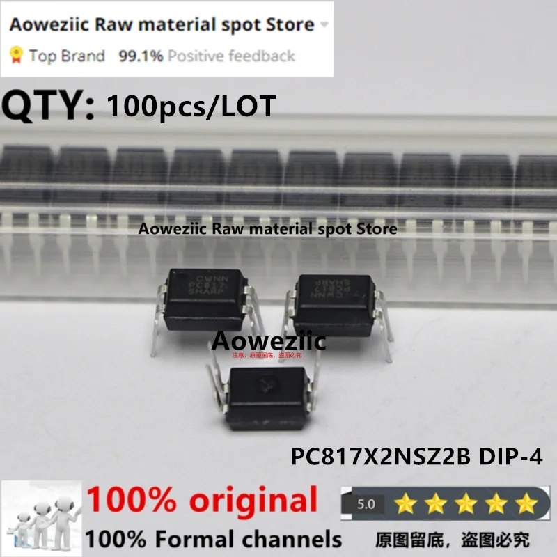 

Aoweziic 2024+ 100% New Imported Original PC817X2NSZ2B PC817 DIP-4 Lsolator Optocoupler Chip