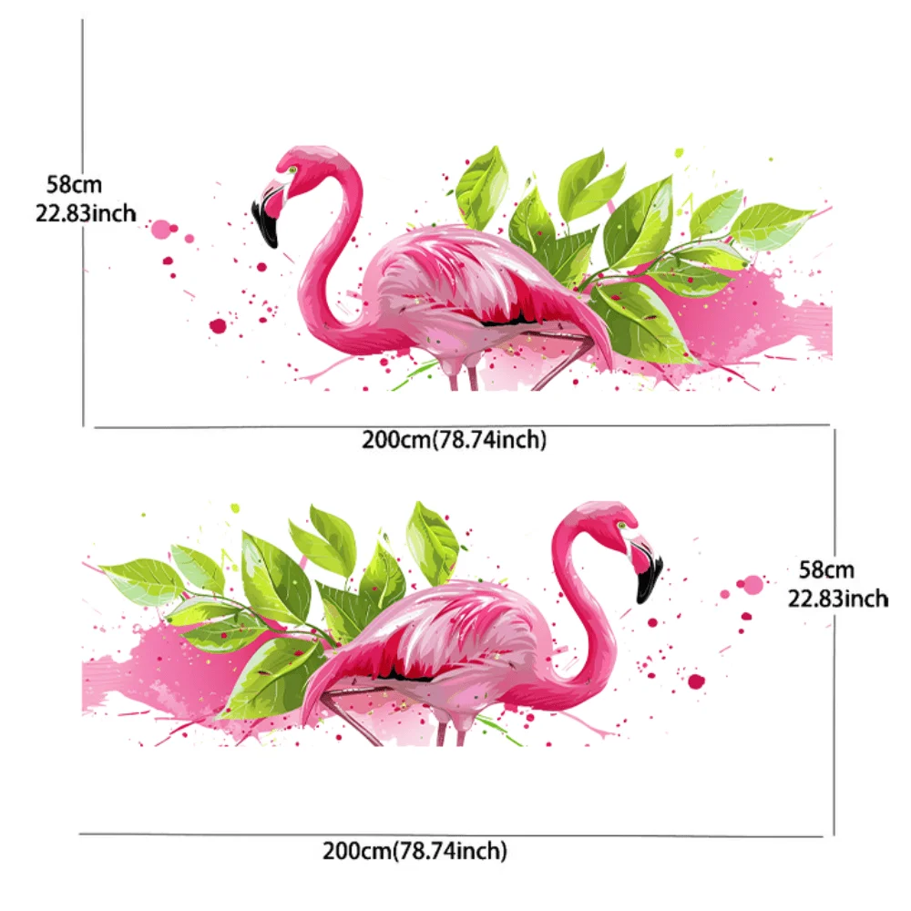 Pink flamingo splash latte decal car sticker full body floral decoration covering scratches protect car sticker waterproof car v