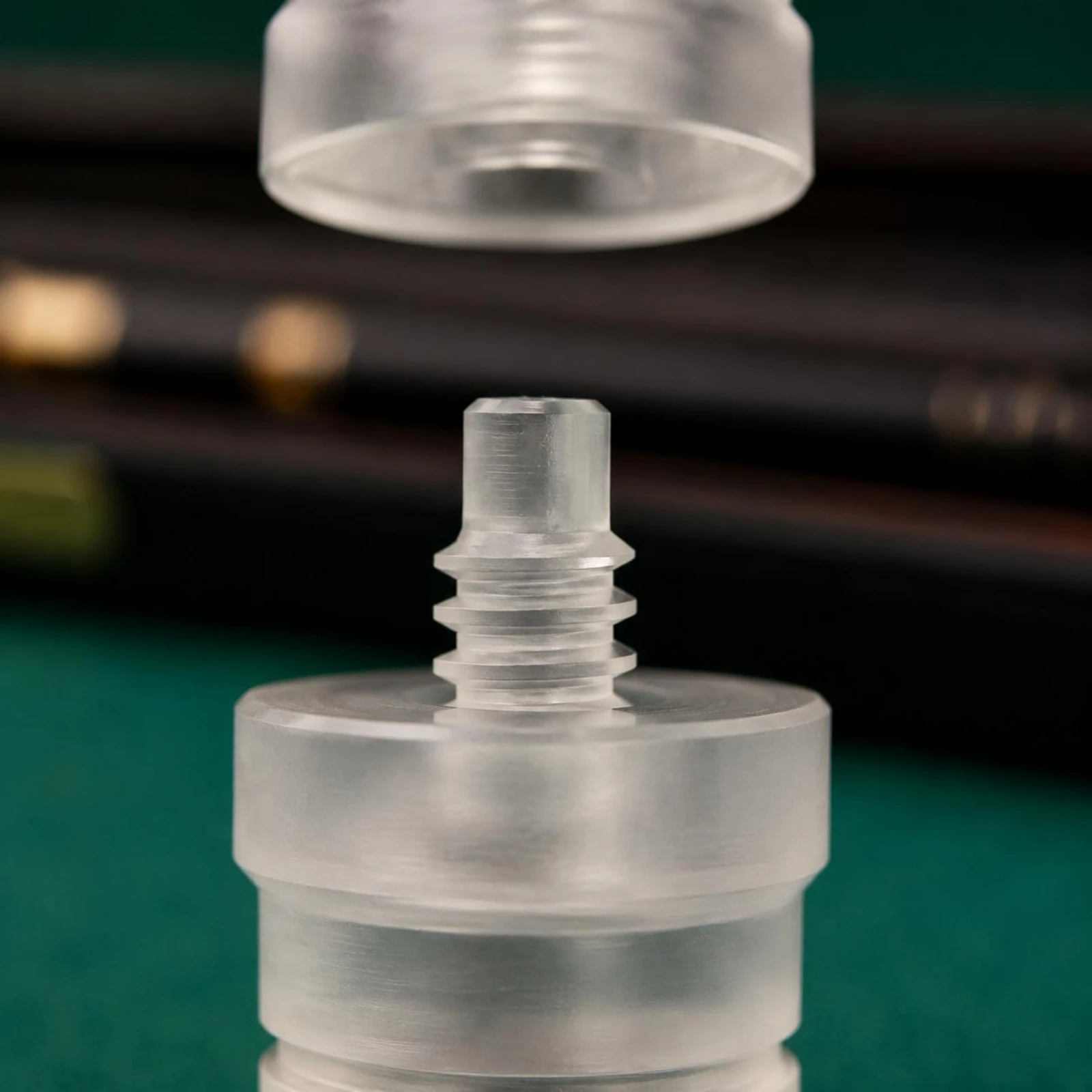 Billiard Cue Joint Protector Clear Plastic Pool Cue Joint Protector Sports Accessory Secure Fit Sleek Surface view 6