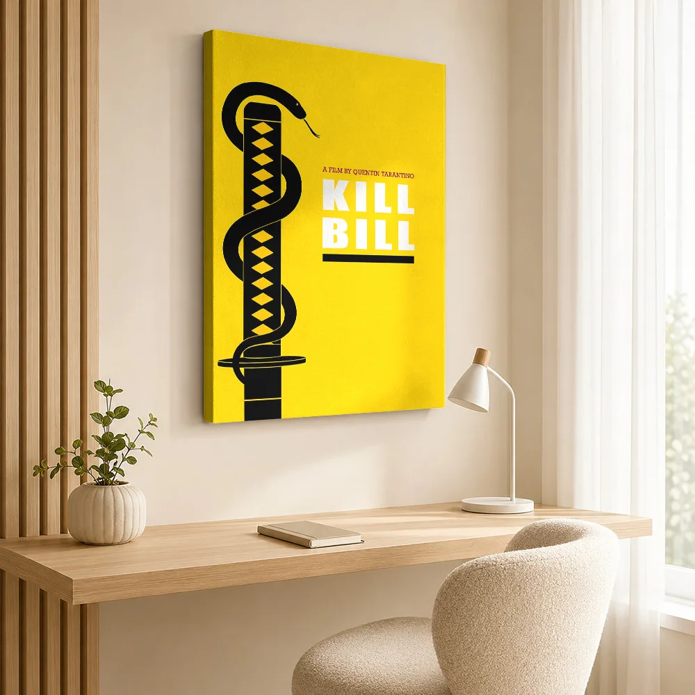Kill Bill Movie Canvas Print Poster Customized Photo Vintage Movie Wall Art for Home Theater Bedroom Decor Gift for Collectors