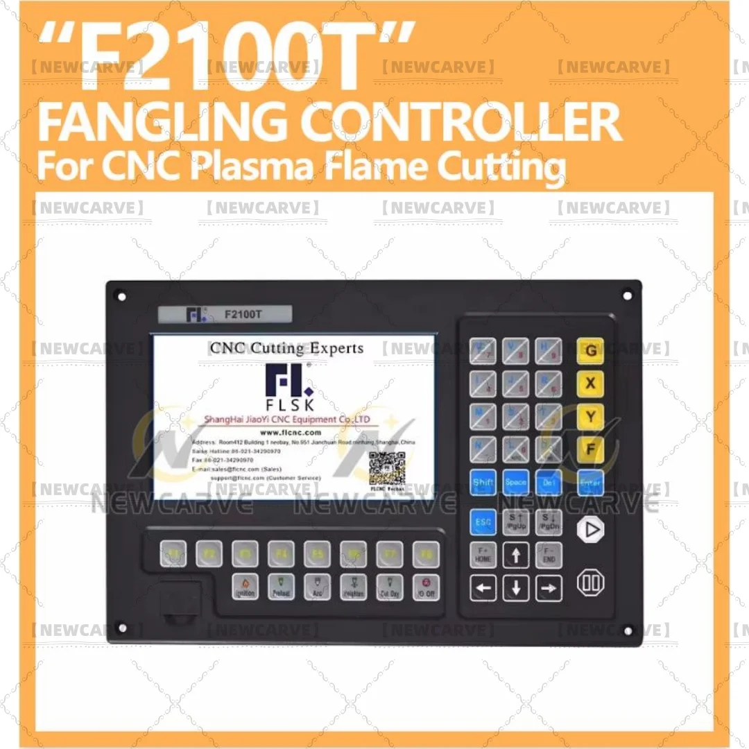Plasma controller Fangling F2100T Built in THC CNC System 2 Axis CNC Flame Cutting Machine Control System NEWCARVE